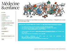 Tablet Screenshot of medecine-et-enfance.net
